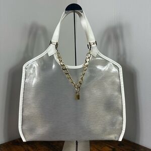 Louis Vuitton Epi Plage Clear Vinyl White Leather Tote Bag Beach Pool Gym